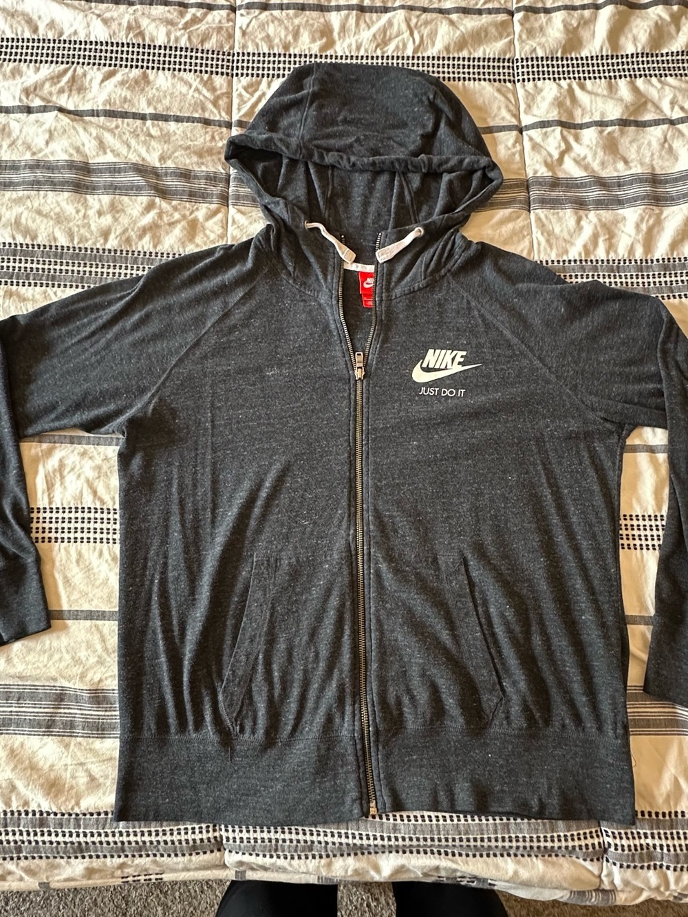 Nike Charcoal Gray Zip Hoodie